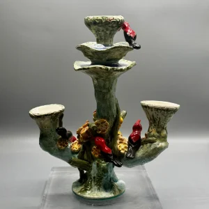 Inspired by the endangered native Hawaiian ʻiʻiwi bird — branching forms hold beauty and vulnerability, birds as living echoes of a delicate ecosystem. (view 4 of 4)